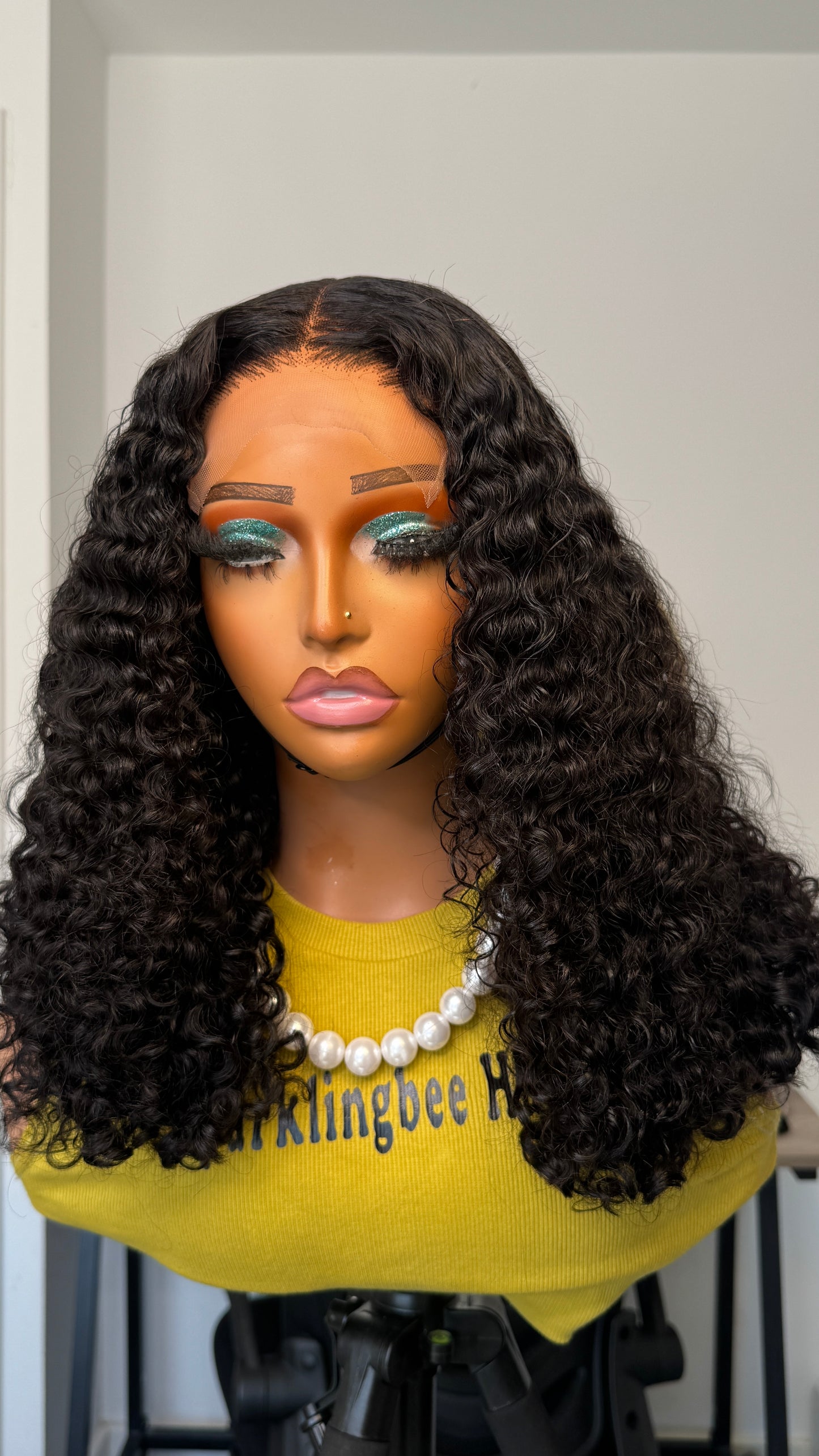 Naomi– 18” Burmese Curly Super Double Drawn Human Hair Wig with 5x5 Closure