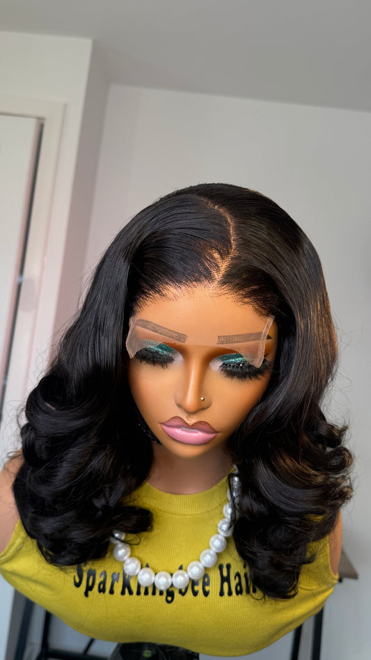 Amara Natural Bounce Super Double Drawn Human Hair Wig with 5x5 Closure