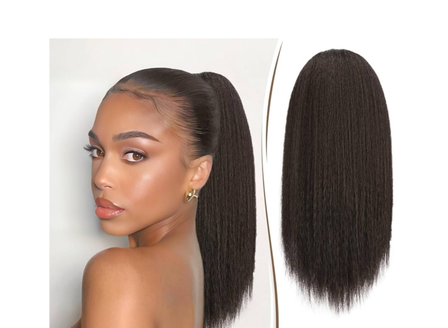 Kinky Straight Pony Tail